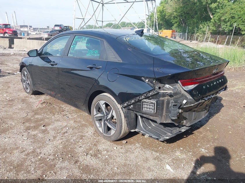 2023 Hyundai Elantra VIN KMHLS4AG7PU508023 IAAI salvage auction — RIGHT FRONT, Salvage Title, sold $4,050 on 2026-07-22 (photo 3)