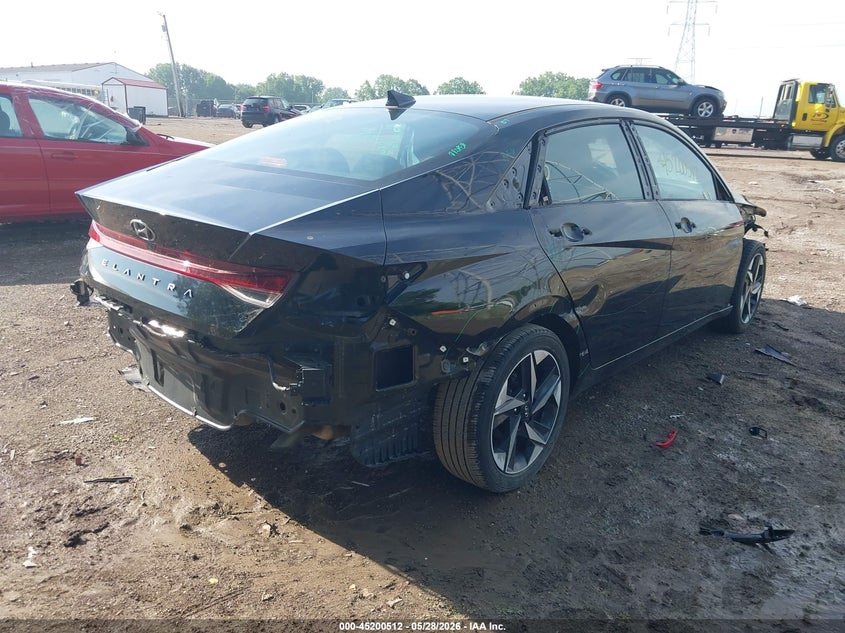 2023 Hyundai Elantra VIN KMHLS4AG7PU508023 IAAI salvage auction — RIGHT FRONT, Salvage Title, sold $4,050 on 2026-07-22 (photo 4)
