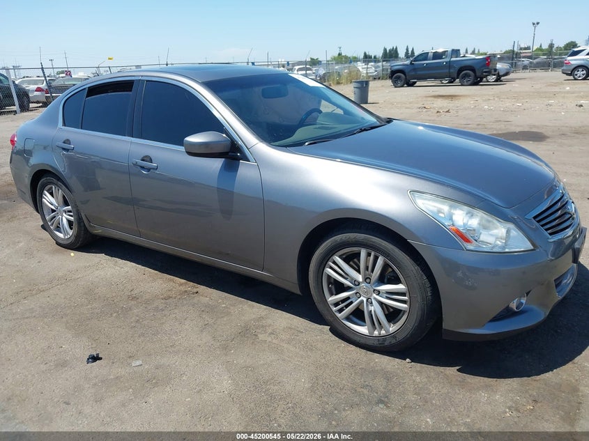 2012 Infiniti VIN JN1CV6AP9CM627759 IAAI salvage auction — LEFT SIDE, Salvage (California), sold $1,125 on 2026-07-08 (photo 1)
