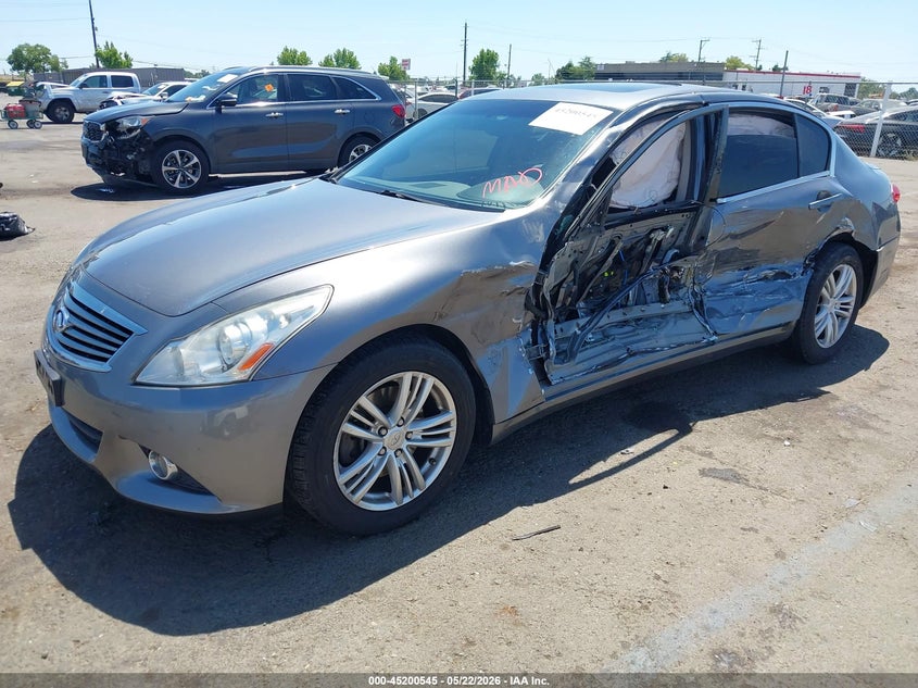 2012 Infiniti VIN JN1CV6AP9CM627759 IAAI salvage auction — LEFT SIDE, Salvage (California), sold $1,125 on 2026-07-08 (photo 2)