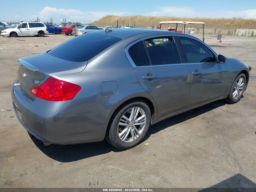 2012 Infiniti VIN JN1CV6AP9CM627759 IAAI salvage auction — LEFT SIDE, Salvage (California), sold $1,125 on 2026-07-08 (photo 4)