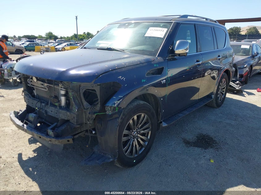 2018 Nissan Armada VIN JN8AY2NE6J9734124 IAAI salvage auction — FRONT END, Salvage (California), sold $7,650 on 2026-07-23 (photo 2)