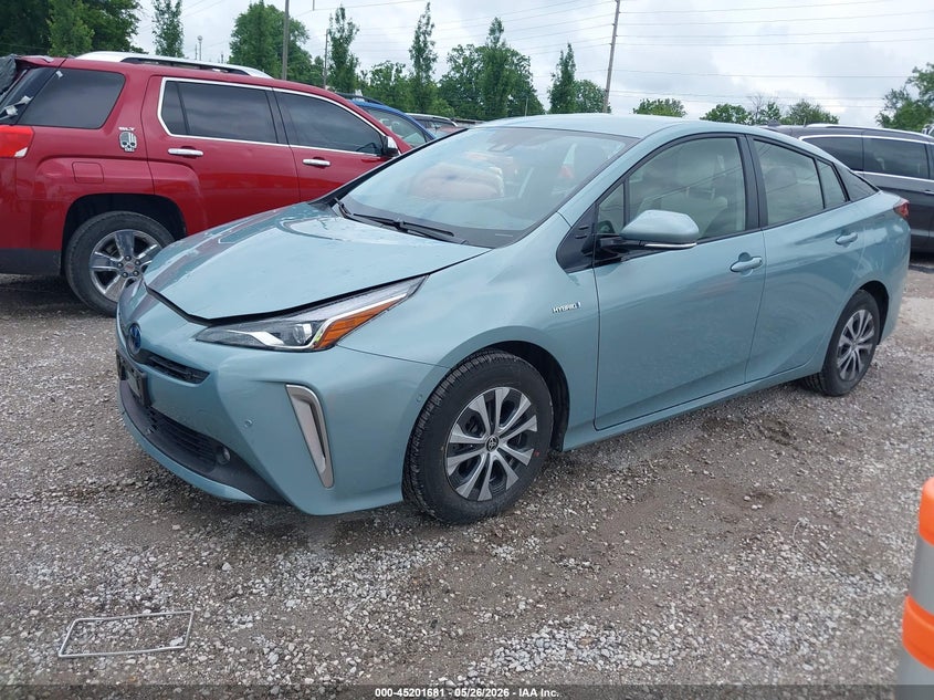 2020 Toyota Prius VIN JTDL9RFU3L3019159 IAAI salvage auction — HAIL, Salvage Title, sold $13,550 on 2026-07-06 (photo 2)
