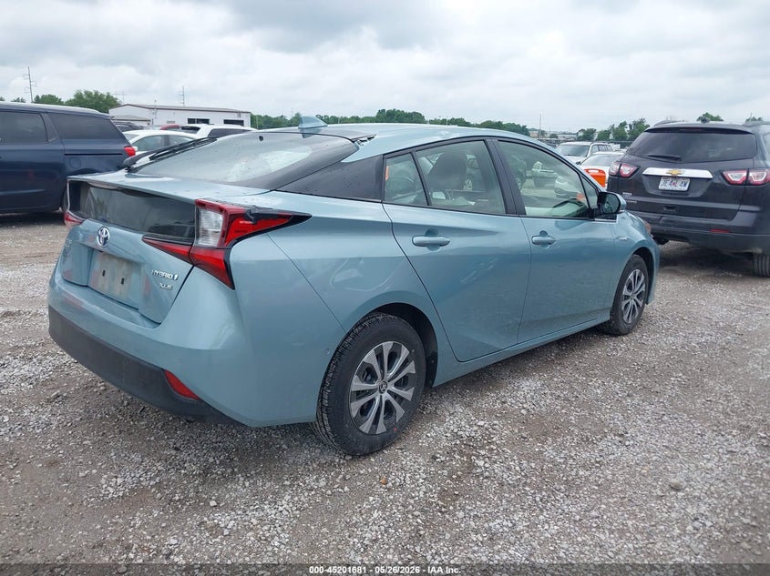 2020 Toyota Prius VIN JTDL9RFU3L3019159 IAAI salvage auction — HAIL, Salvage Title, sold $13,550 on 2026-07-06 (photo 4)