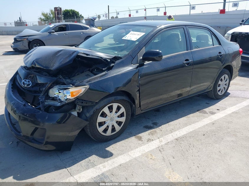 2011 Toyota Corolla VIN JTDBU4EE0B9150178 IAAI salvage auction — FRONT & REAR, Salvage (California), sold $1,150 on 2026-10-07 (photo 2)