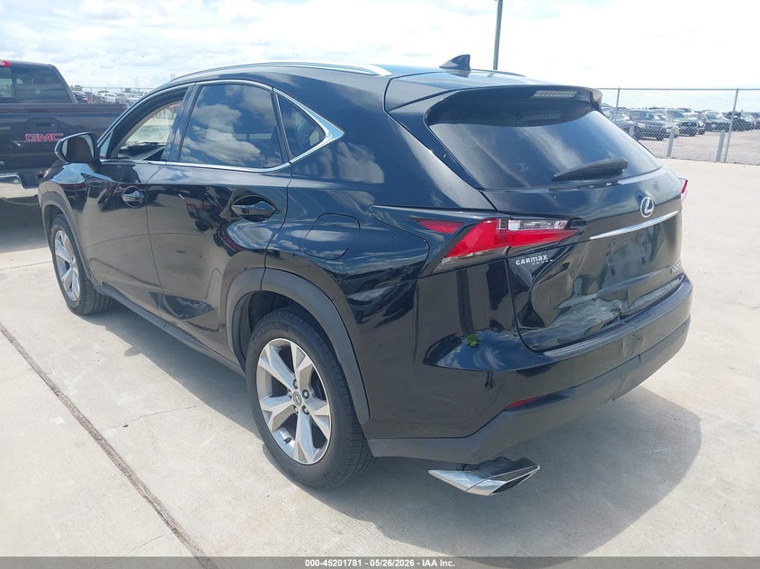 2017 Lexus Nx VIN JTJYARBZ0H2058672 IAAI salvage auction — REAR END, Salvage Title, sold $7,000 on 2026-07-10 (photo 3)