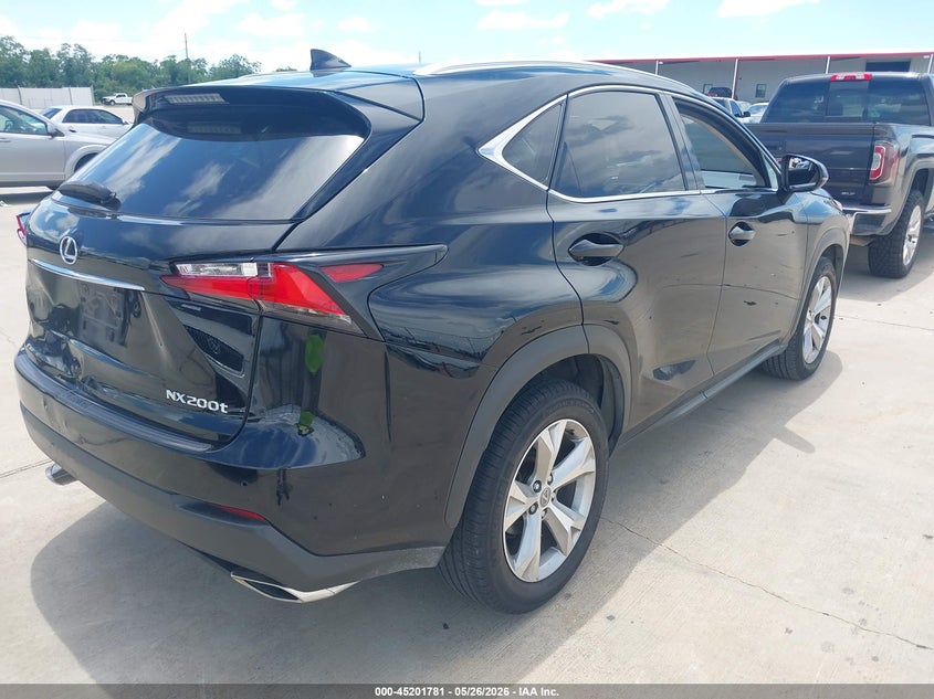 2017 Lexus Nx VIN JTJYARBZ0H2058672 IAAI salvage auction — REAR END, Salvage Title, sold $7,000 on 2026-07-10 (photo 4)