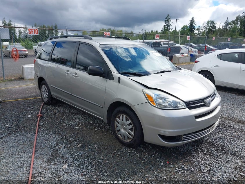 2004 Toyota Sienna VIN 5TDZA23C44S191401 IAAI salvage auction — FRONT & REAR, Bill Of Sale (Washington), sold $400 on 2026-07-16 (photo 1)