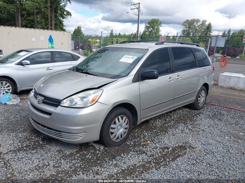 2004 Toyota Sienna VIN 5TDZA23C44S191401 IAAI salvage auction — FRONT & REAR, Bill Of Sale (Washington), sold $400 on 2026-07-16 (photo 2)