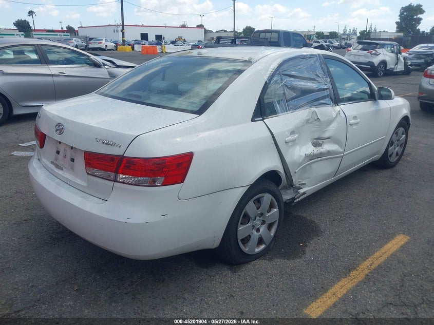 2008 Hyundai Sonata VIN 5NPET46C28H340190 IAAI salvage auction — LEFT FRONT, Salvage (California), sold $150 on 2026-07-27 (photo 4)