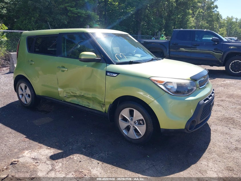 2015 Kia Soul VIN KNDJN2A27F7785750 IAAI salvage auction — RIGHT SIDE, Salvage - Greater Than 75% (Maryland), sold $1,700 on 2026-07-15 (photo 1)