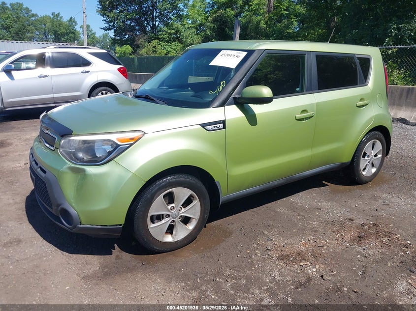 2015 Kia Soul VIN KNDJN2A27F7785750 IAAI salvage auction — RIGHT SIDE, Salvage - Greater Than 75% (Maryland), sold $1,700 on 2026-07-15 (photo 2)