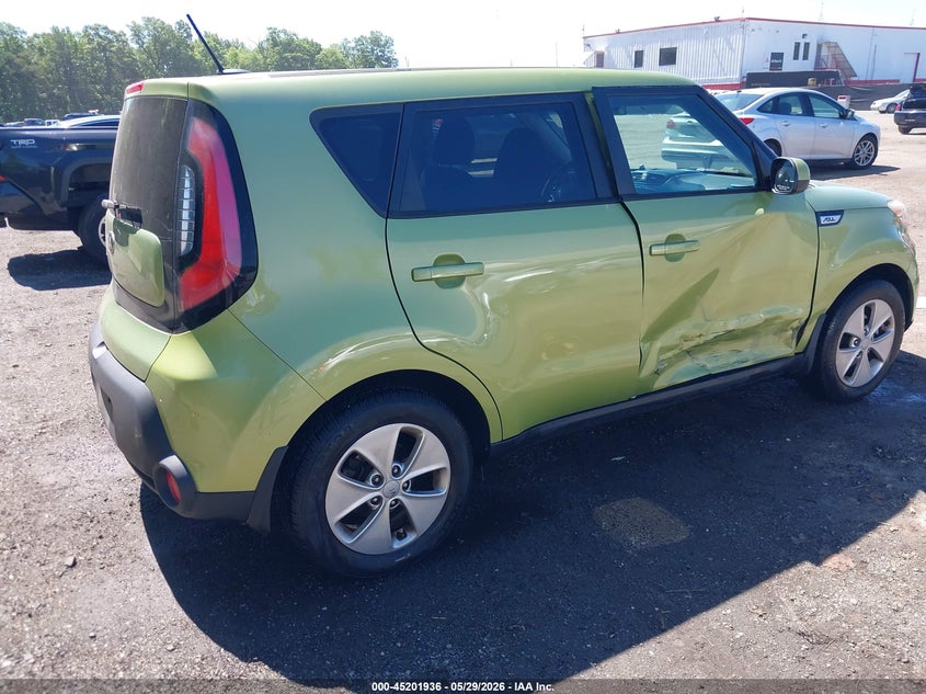 2015 Kia Soul VIN KNDJN2A27F7785750 IAAI salvage auction — RIGHT SIDE, Salvage - Greater Than 75% (Maryland), sold $1,700 on 2026-07-15 (photo 4)