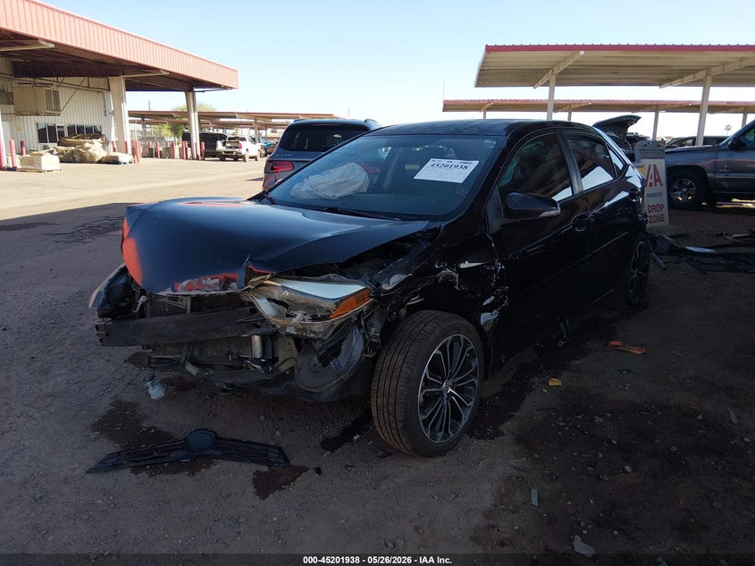 2015 Toyota Corolla VIN 5YFBURHE9FP341266 IAAI salvage auction — FRONT & REAR, Salvage (Arizona), sold $700 on 2026-07-21 (photo 2)