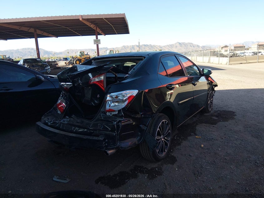 2015 Toyota Corolla VIN 5YFBURHE9FP341266 IAAI salvage auction — FRONT & REAR, Salvage (Arizona), sold $700 on 2026-07-21 (photo 4)