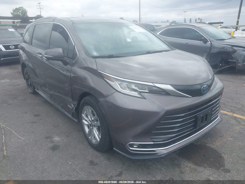 2021 Toyota Sienna VIN 5TDZRKEC7MS029557 IAAI salvage auction — RIGHT SIDE, Salvage Title, sold $22,650 on 2026-07-13 (photo 1)