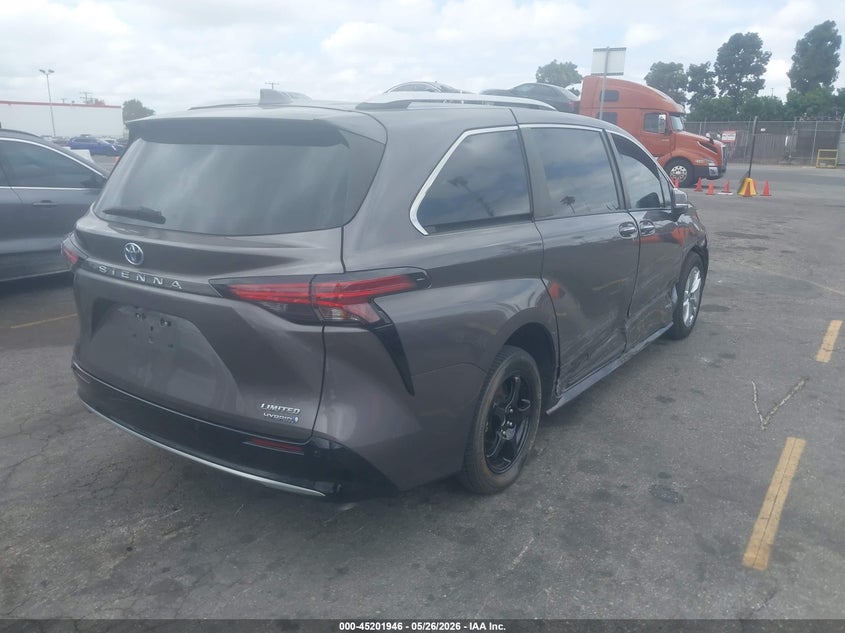 2021 Toyota Sienna VIN 5TDZRKEC7MS029557 IAAI salvage auction — RIGHT SIDE, Salvage Title, sold $22,650 on 2026-07-13 (photo 4)