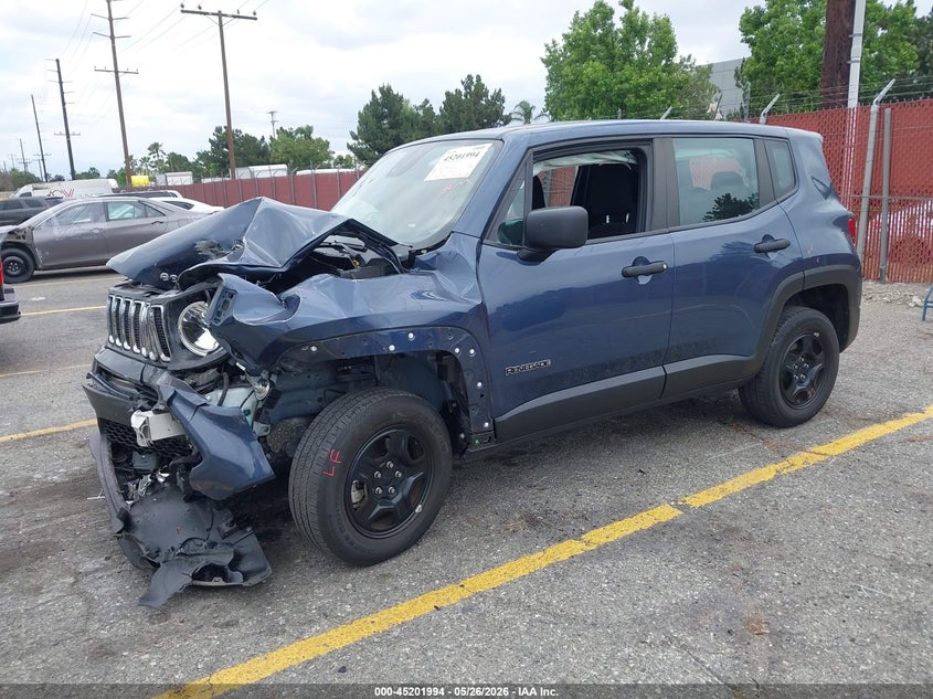 2021 Jeep Renegade VIN ZACNJDAB0MPN37281 IAAI salvage auction — FRONT & REAR, Salvage (California), sold $1,050 on 2026-07-07 (photo 2)
