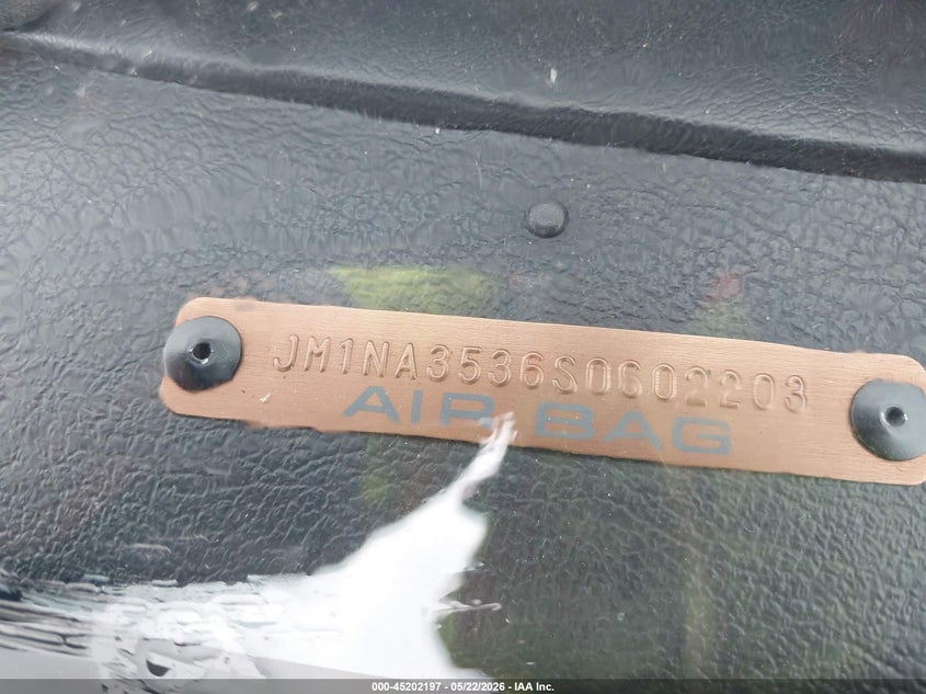 1995 Mazda Mx-5 miata VIN JM1NA3536S0602203 IAAI salvage auction — FRONT END, Clear (Indiana), sold $1,500 on 2026-07-17 (photo 9)