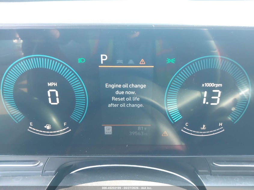 2025 Hyundai Kona VIN KM8HB3AB8SU225806 IAAI salvage auction — FRONT END, Salvage Title, sold $8,850 on 2026-07-07 (photo 7)