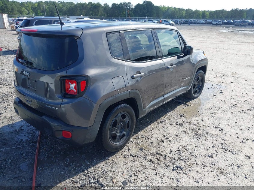 2018 Jeep Renegade VIN ZACCJAAB2JPG70371 IAAI salvage auction — RIGHT SIDE, Repossession Paperwork (Georgia), sold $1,750 on 2026-07-31 (photo 4)