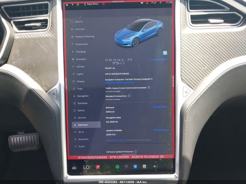 2018 Tesla Model s VIN 5YJSA1E25JF248382 IAAI salvage auction — SIDE, Salvage Title, sold $4,950 on 2026-07-31 (photo 7)