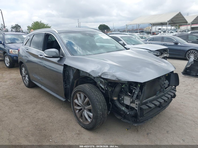 2021 Infiniti Qx50 VIN 3PCAJ5BA9MF119211 IAAI salvage auction — FRONT END, Salvage (California), sold $6,500 on 2026-07-08 (photo 1)