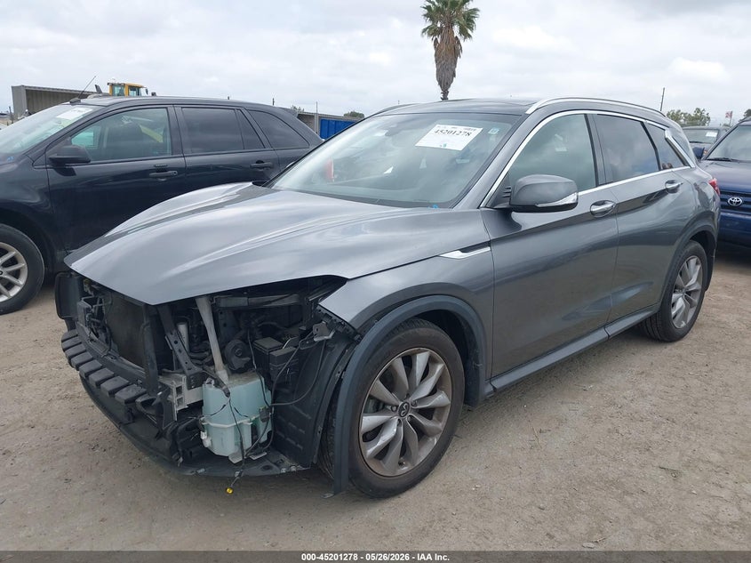 2021 Infiniti Qx50 VIN 3PCAJ5BA9MF119211 IAAI salvage auction — FRONT END, Salvage (California), sold $6,500 on 2026-07-08 (photo 2)