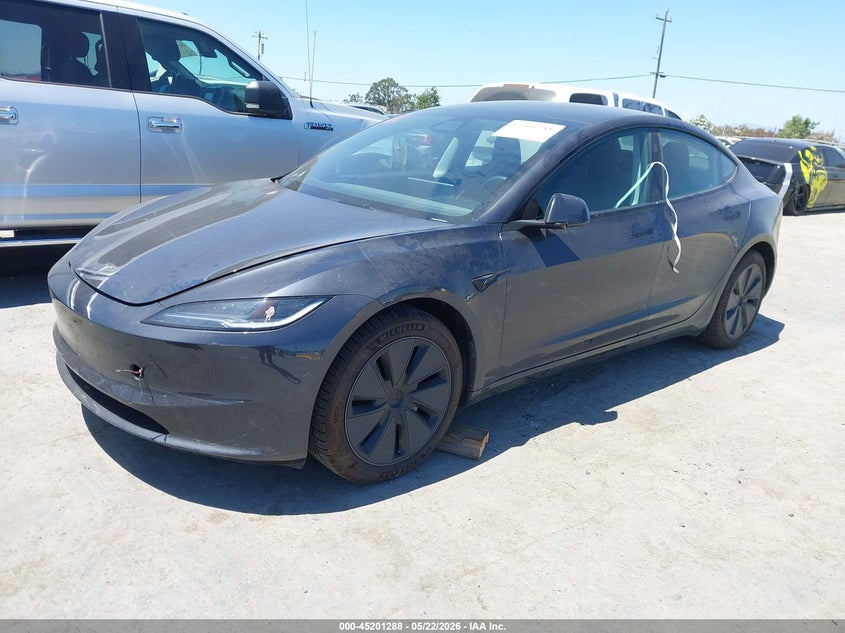 2024 Tesla Model 3 VIN 5YJ3E1EA3RF737696 IAAI salvage auction — FRONT END, Salvage (California), sold $16,025 on 2026-07-09 (photo 2)