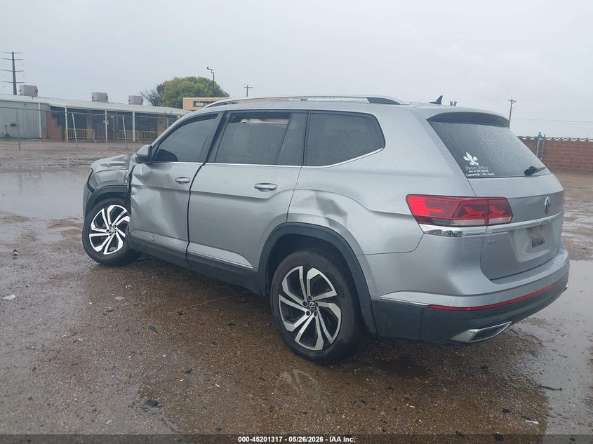 2022 Volkswagen Atlas VIN 1V2BP2CA6NC507106 IAAI salvage auction — LEFT SIDE, Salvage Title, sold $3,525 on 2026-07-27 (photo 3)