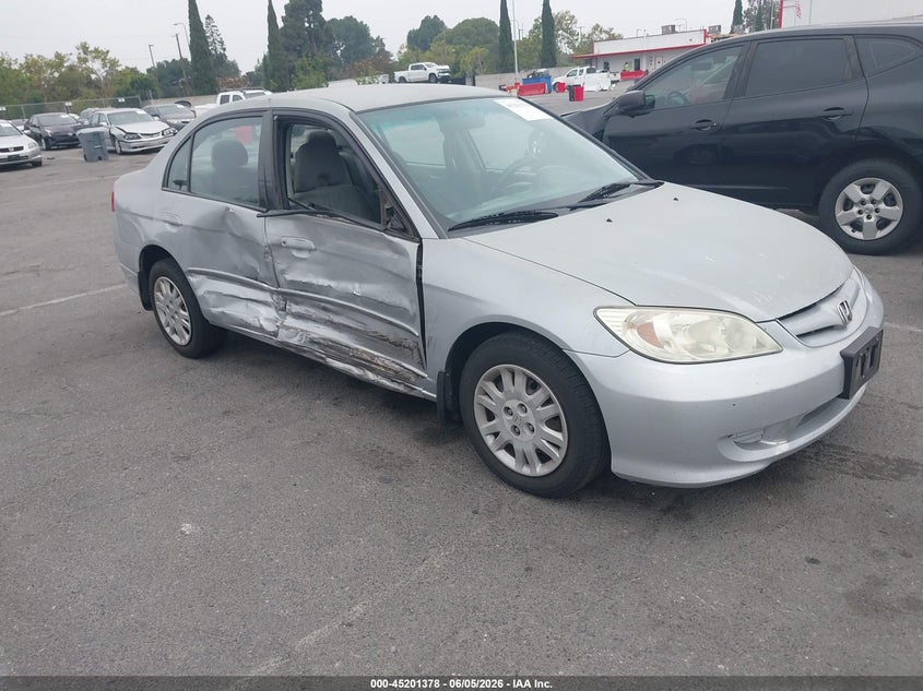 2005 Honda Civic VIN 2HGES16555H602938 IAAI salvage auction — RIGHT SIDE, Salvage (California), sold $525 on 2026-07-09 (photo 1)