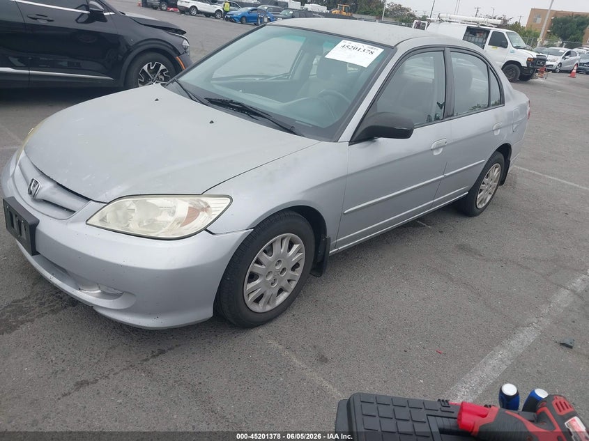 2005 Honda Civic VIN 2HGES16555H602938 IAAI salvage auction — RIGHT SIDE, Salvage (California), sold $525 on 2026-07-09 (photo 2)