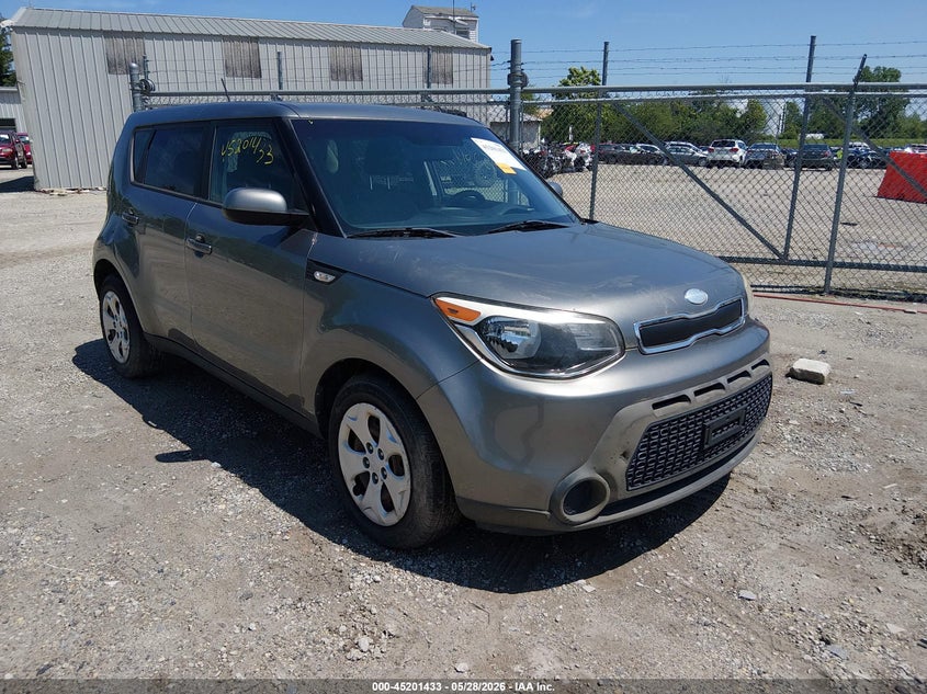 2014 Kia Soul VIN KNDJN2A25E7059447 IAAI salvage auction — NORMAL WEAR, Original (Ohio), sold $325 on 2026-07-07 (photo 1)