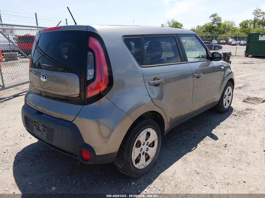 2014 Kia Soul VIN KNDJN2A25E7059447 IAAI salvage auction — NORMAL WEAR, Original (Ohio), sold $325 on 2026-07-07 (photo 4)