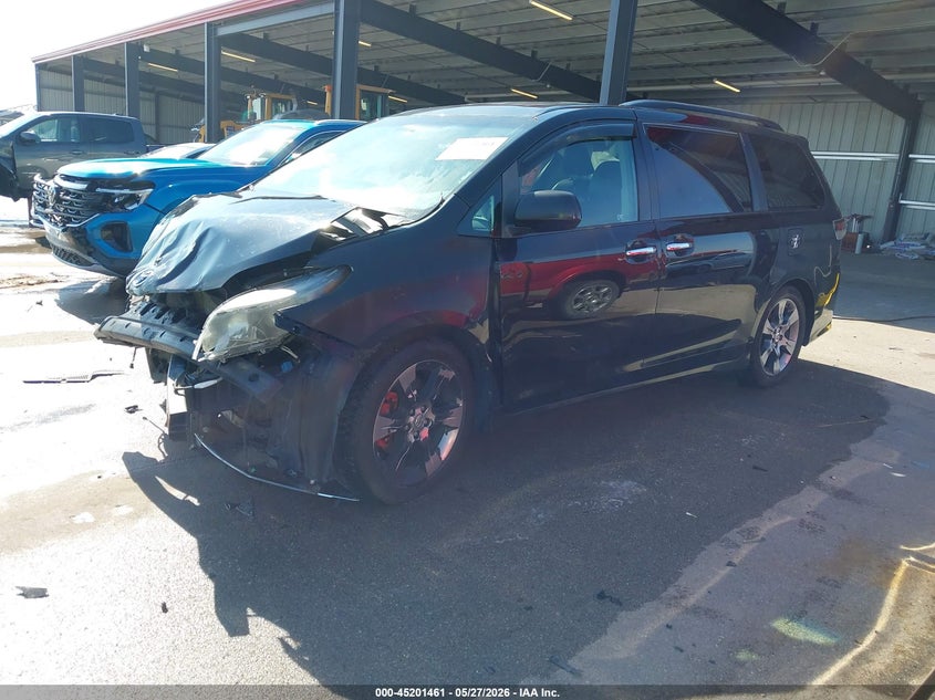 2014 Toyota Sienna VIN 5TDXK3DC1ES441249 IAAI salvage auction — FRONT & REAR, Certificate Of Title (Nebraska), sold $525 on 2026-07-30 (photo 2)