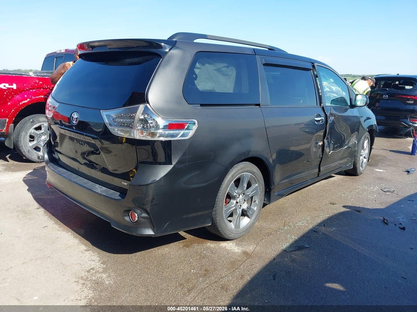 2014 Toyota Sienna VIN 5TDXK3DC1ES441249 IAAI salvage auction — FRONT & REAR, Certificate Of Title (Nebraska), sold $525 on 2026-07-30 (photo 4)