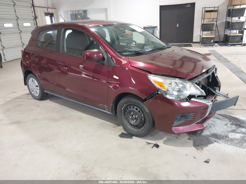 2021 Mitsubishi Mirage VIN ML32AUHJ0MH011973 IAAI salvage auction — FRONT END, Salvage Title, sold $2,150 on 2026-07-09 (photo 1)