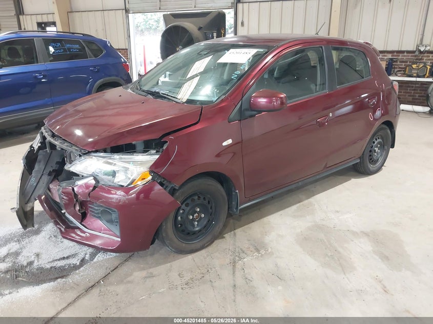 2021 Mitsubishi Mirage VIN ML32AUHJ0MH011973 IAAI salvage auction — FRONT END, Salvage Title, sold $2,150 on 2026-07-09 (photo 2)