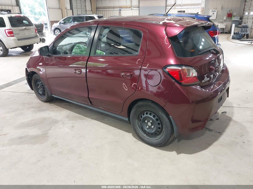 2021 Mitsubishi Mirage VIN ML32AUHJ0MH011973 IAAI salvage auction — FRONT END, Salvage Title, sold $2,150 on 2026-07-09 (photo 3)