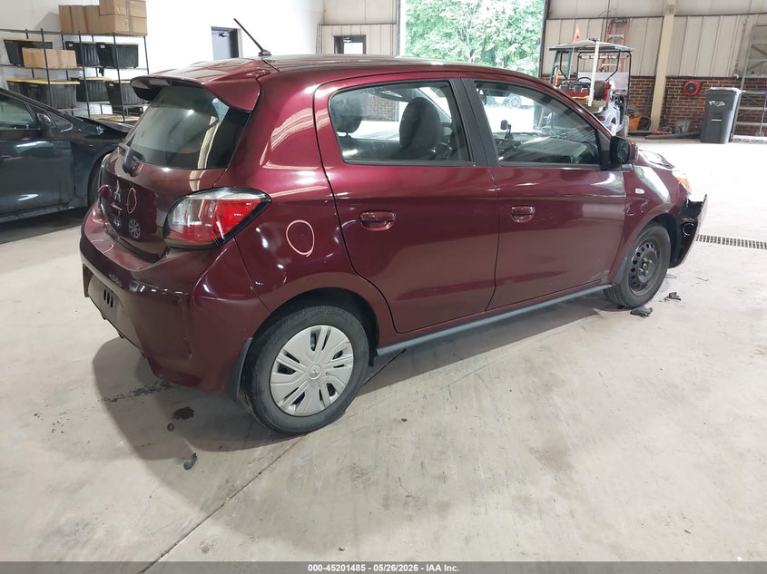 2021 Mitsubishi Mirage VIN ML32AUHJ0MH011973 IAAI salvage auction — FRONT END, Salvage Title, sold $2,150 on 2026-07-09 (photo 4)