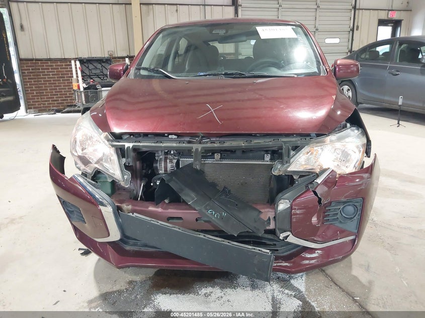 2021 Mitsubishi Mirage VIN ML32AUHJ0MH011973 IAAI salvage auction — FRONT END, Salvage Title, sold $2,150 on 2026-07-09 (photo 6)