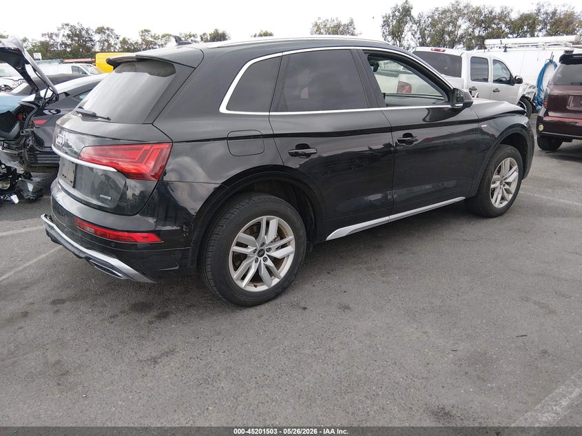 2023 Audi Q5 VIN WA1GAAFY1P2100499 IAAI salvage auction — LEFT FRONT, Salvage (California), sold $6,300 on 2026-07-29 (photo 4)