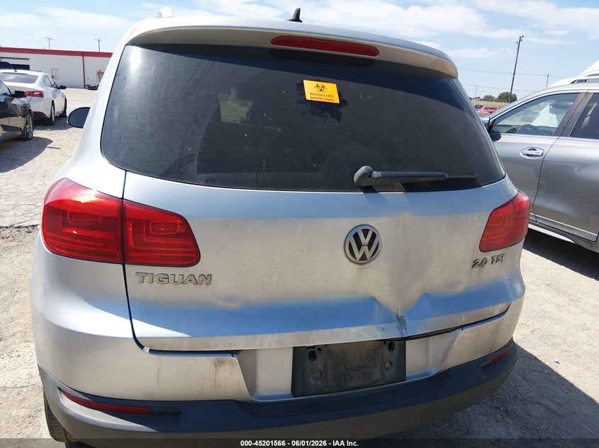 2013 Volkswagen Tiguan VIN WVGAV3AX9DW562948 IAAI salvage auction — NORMAL WEAR, Original (Texas), sold $550 on 2026-07-27 (photo 6)