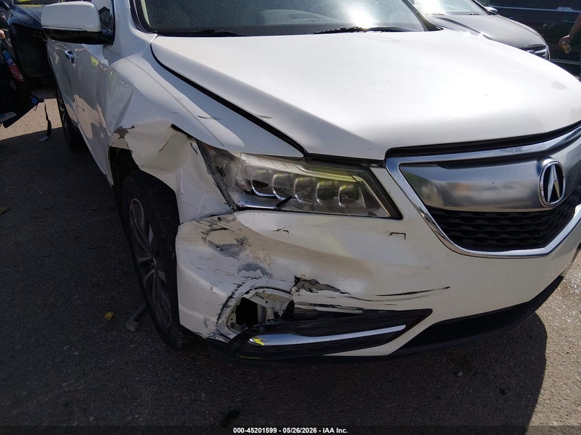 2016 Acura Mdx VIN 5FRYD4H49GB020487 IAAI salvage auction — RIGHT FRONT, Salvage (Colorado), sold $2,300 on 2026-09-22 (photo 6)