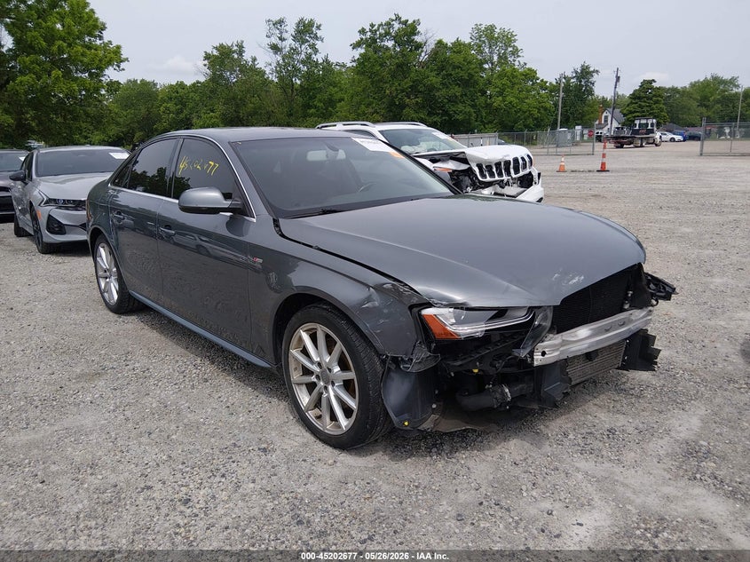 2016 Audi A4 VIN WAUBFAFL6GN015529 IAAI salvage auction — FRONT END, Salvage Title, sold $1,550 on 2026-07-14 (photo 1)