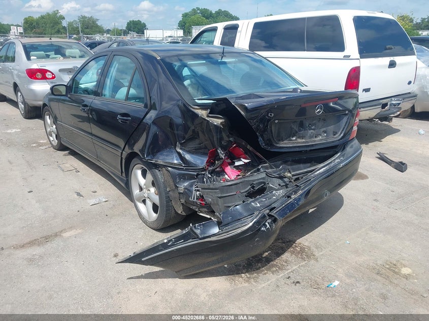 2006 Mercedes-benz C class VIN WDBRF52H46F743724 IAAI salvage auction — REAR END, Salvage (North Carolina), sold $375 on 2026-07-13 (photo 3)