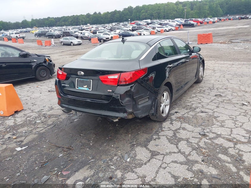 2014 Kia Optima VIN 5XXGM4A75EG282387 IAAI salvage auction — LEFT SIDE, Salvage (Georgia), sold $575 on 2026-07-22 (photo 4)
