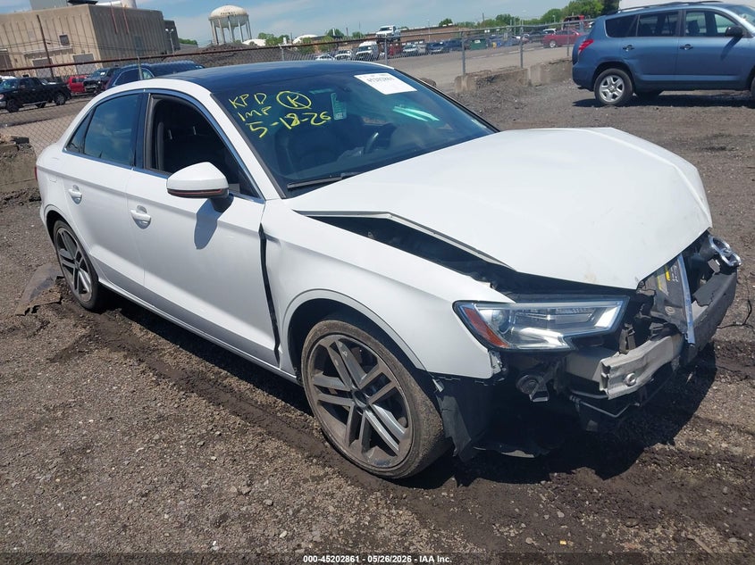 2019 Audi A3 VIN WAUBEGFF1K1017317 IAAI salvage auction — FRONT END, Salvage Title, sold $1,800 on 2026-08-06 (photo 1)