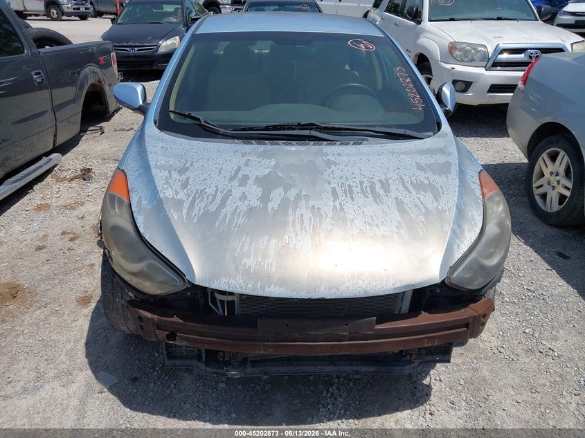 2013 Hyundai Elantra VIN KMHDH4AE0DU535626 IAAI salvage auction — NORMAL WEAR, Clear (Indiana), sold $250 on 2026-07-29 (photo 6)