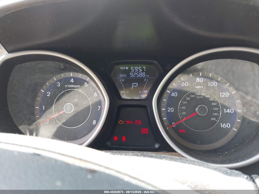 2013 Hyundai Elantra VIN KMHDH4AE0DU535626 IAAI salvage auction — NORMAL WEAR, Clear (Indiana), sold $250 on 2026-07-29 (photo 7)